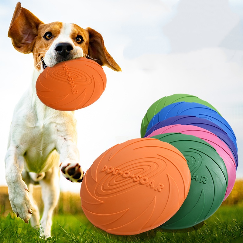 Flying Disc Dog Training Toy - Интерактивная силиконовая игрушка в виде летающего