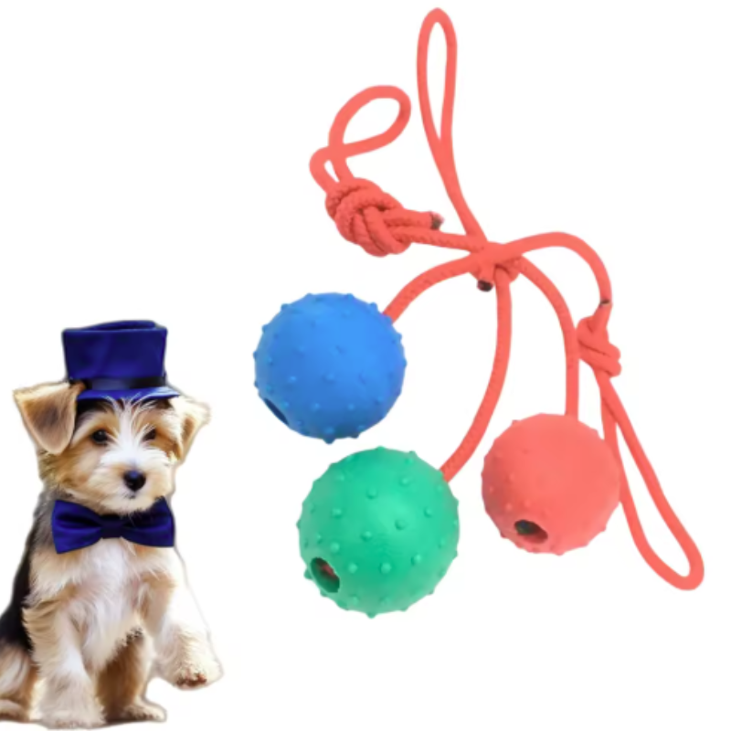 Indestructible Dog Chew Toy - Неразрушимый мяч для собак с веревкой,